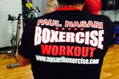 1 logo on back of tshirt